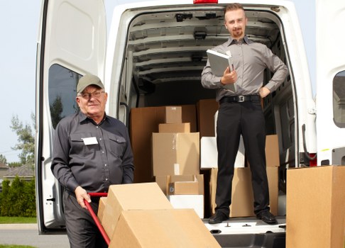 Professional packing supplies and boxes prepared for an Edmonton move