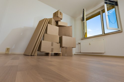 Careful packing of fragile household items in Edmonton