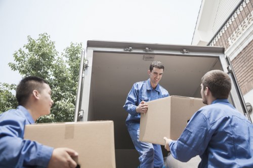 Moving team handling a residential relocation in Edmonton