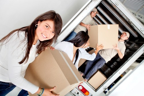 Local moving vehicle ready for flat removals in Edmonton