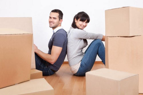 Edmonton local removals truck loading household items