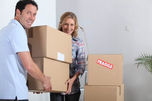 Business inventory and supplies arranged in storage in Edmonton