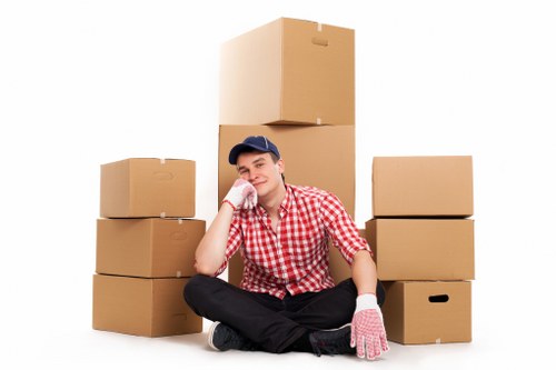 Small moving van ready for local moving service in Edmonton